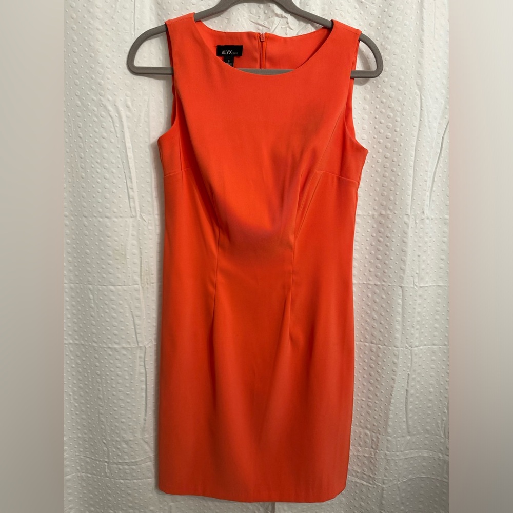 Vintage 90s orange mod shift dress
